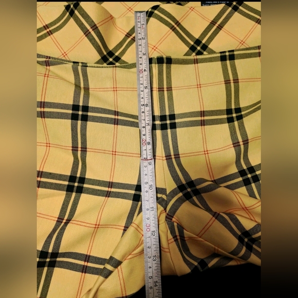 Torrid Betsy Johnson Bomber (3) & Pixie (3R) Luxe Ponte Pant Suit Yellow Plaid - Picture 7 of 15
